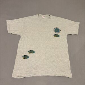 Vintage 90s Speedo Graphic T Shirt Gray Mens Large Australia Surf Summer Casual